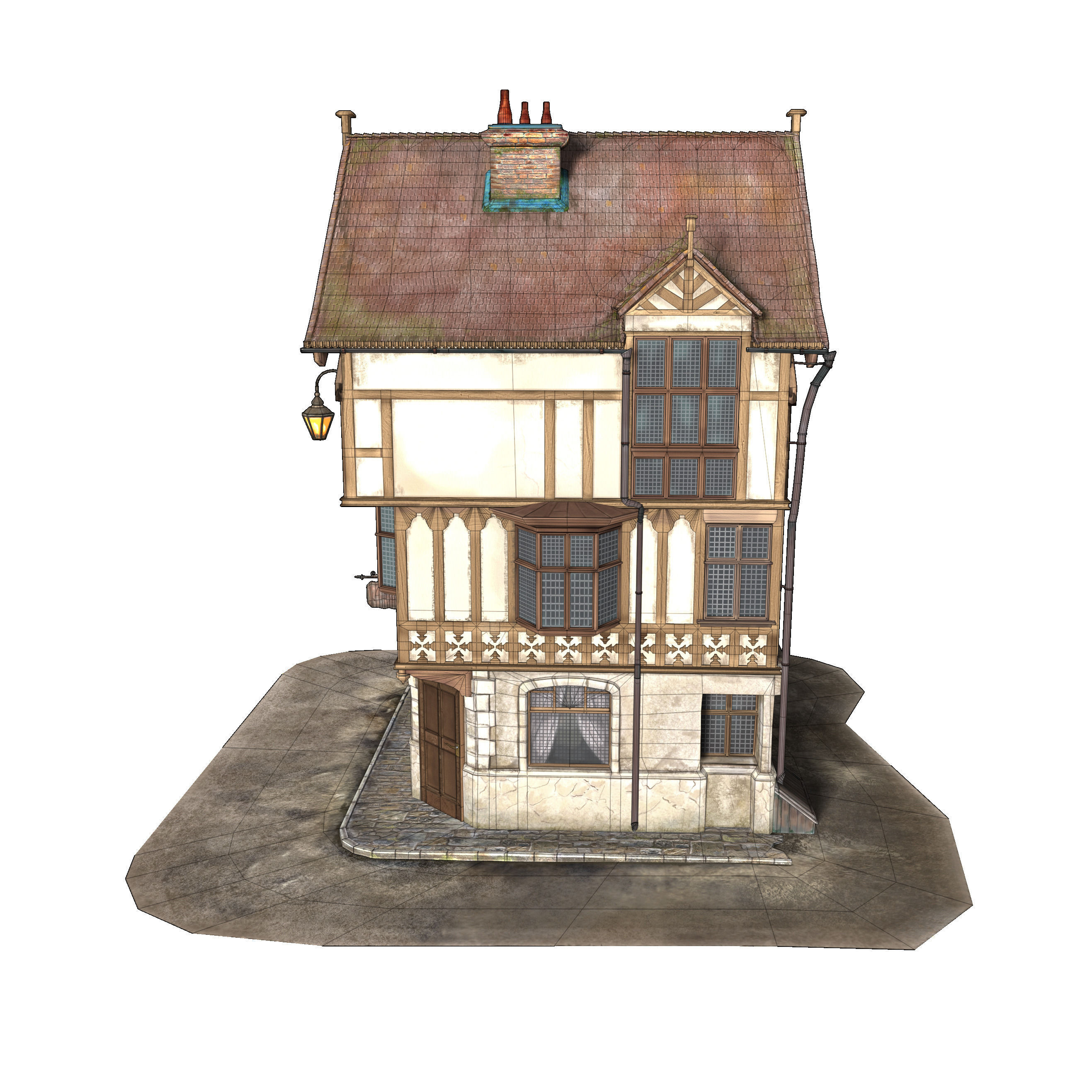 Medieval House 3D model_9