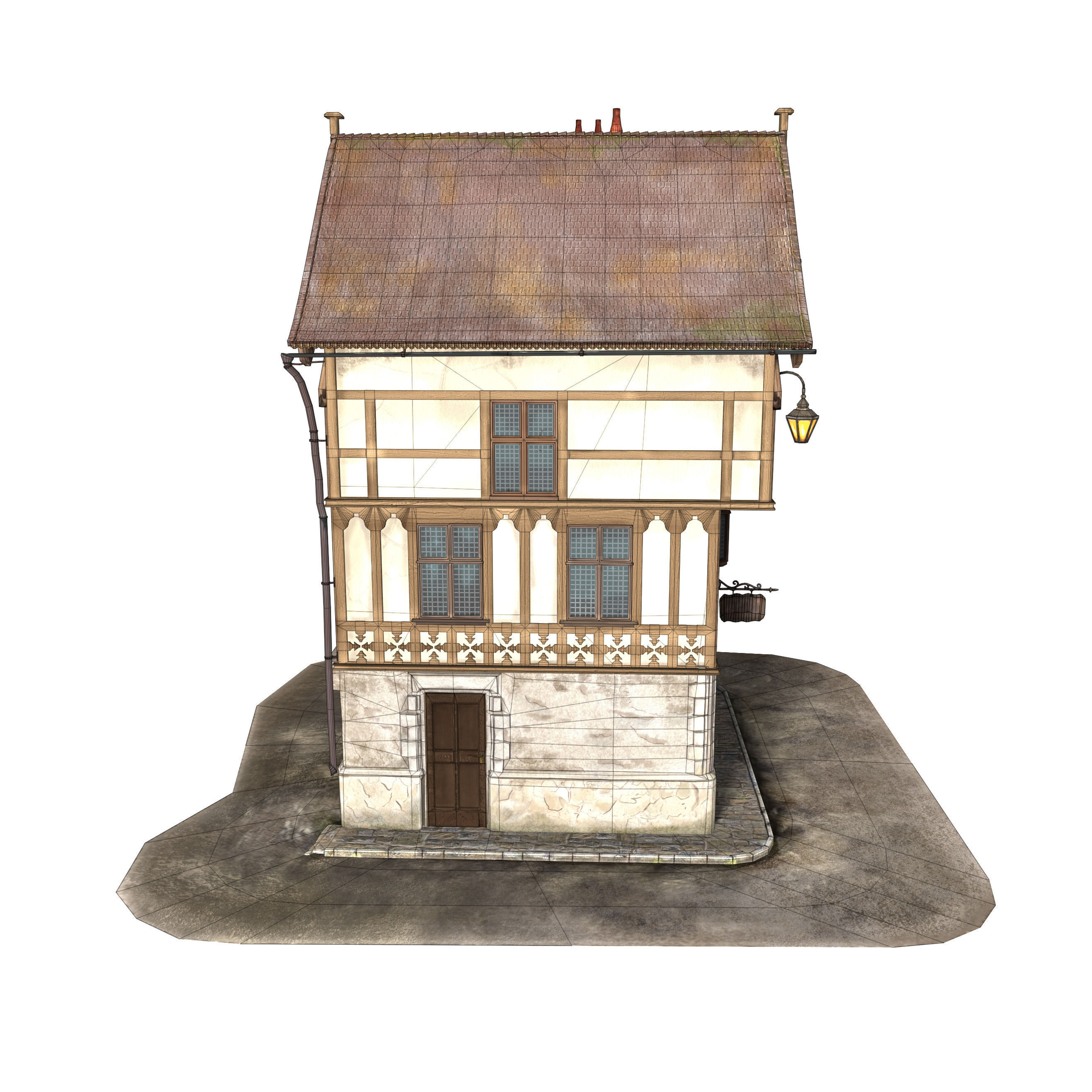 Medieval House 3D model_14