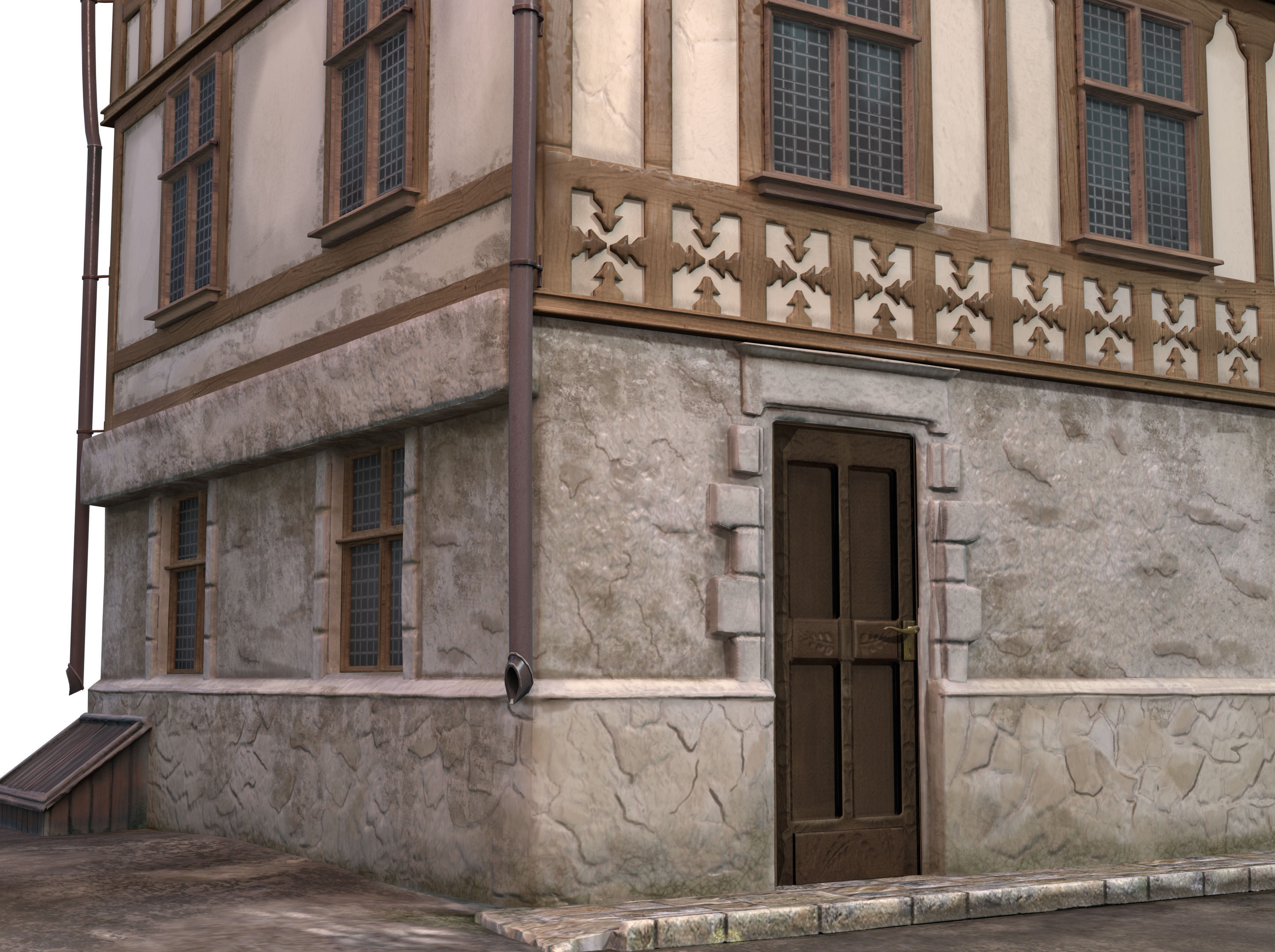 Medieval House 3D model_5
