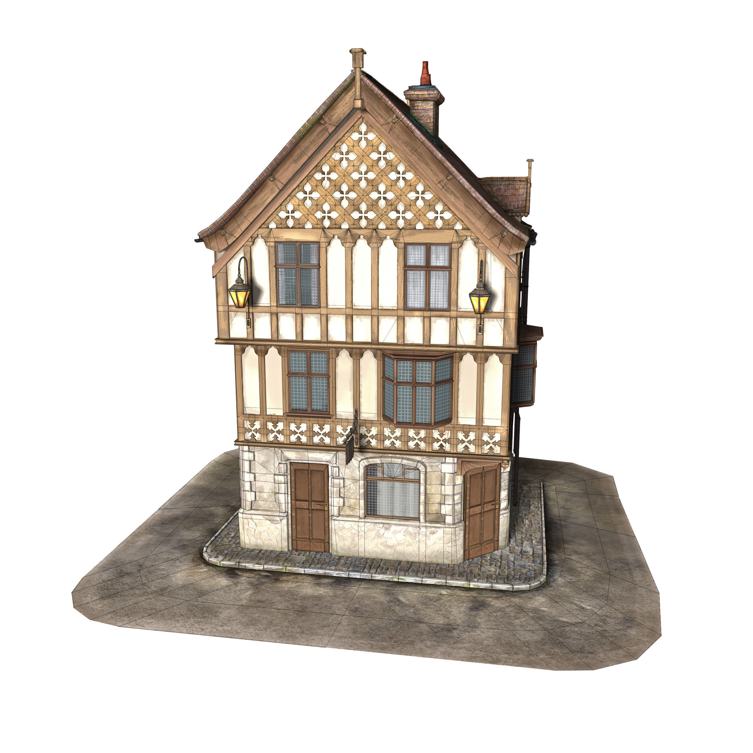 Medieval House 3D model_18