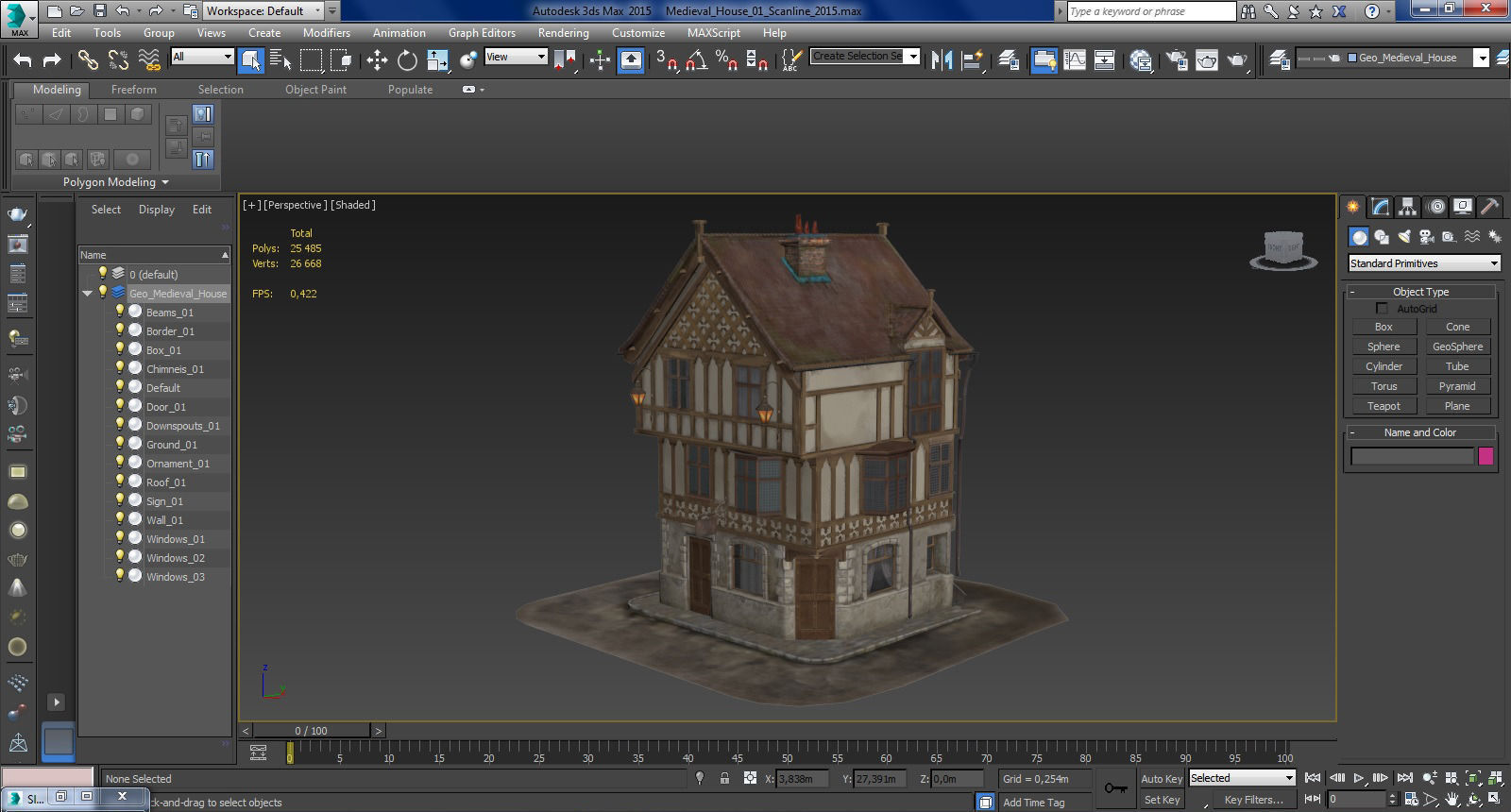 Medieval House 3D model_21