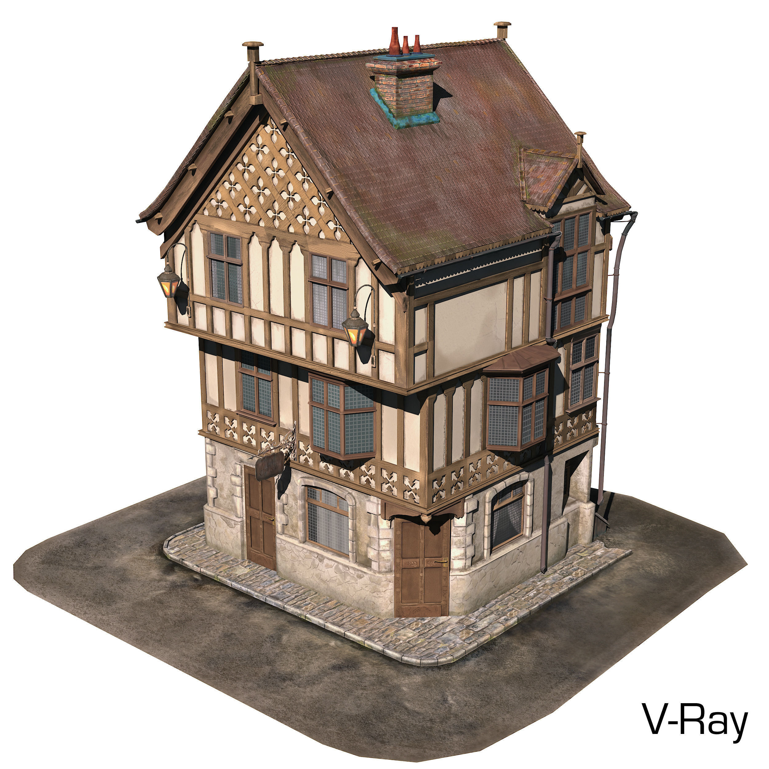 Medieval House 3D model_20