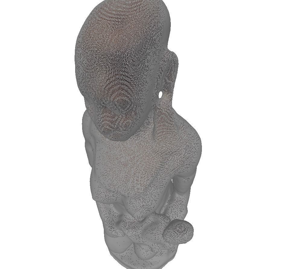 African woman and child statue 3D print model_9
