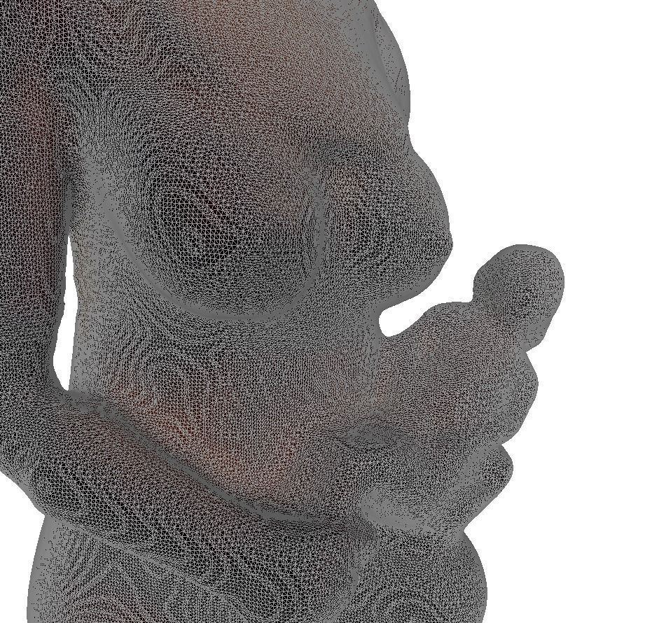 African woman and child statue 3D print model_8
