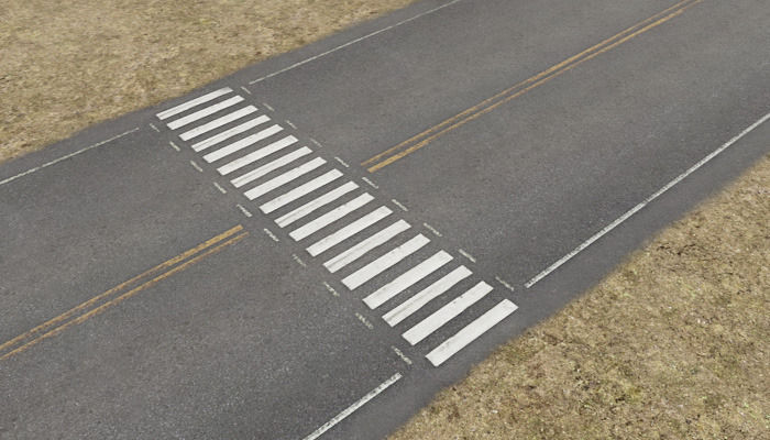 Roads Construction Kit Low-poly 3D model_4