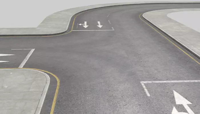 Roads Construction Kit Low-poly 3D model_0