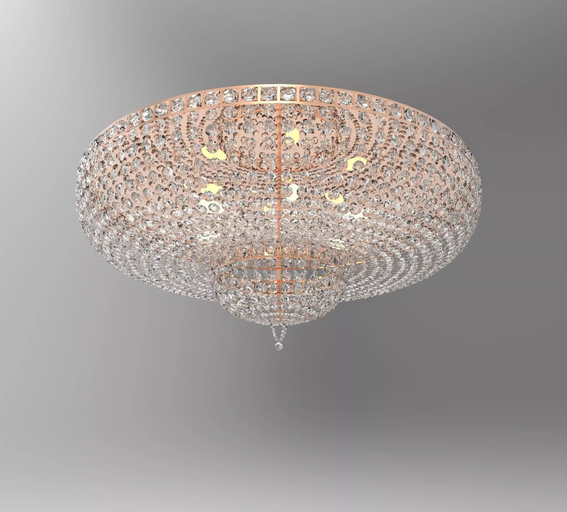 Chandelier crystal 3D model_0