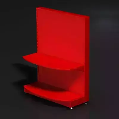 Small halfcircle red store stand