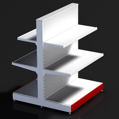 Small two sided store stand 3D model_1