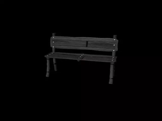 Wooden Bench Free low-poly 3D model