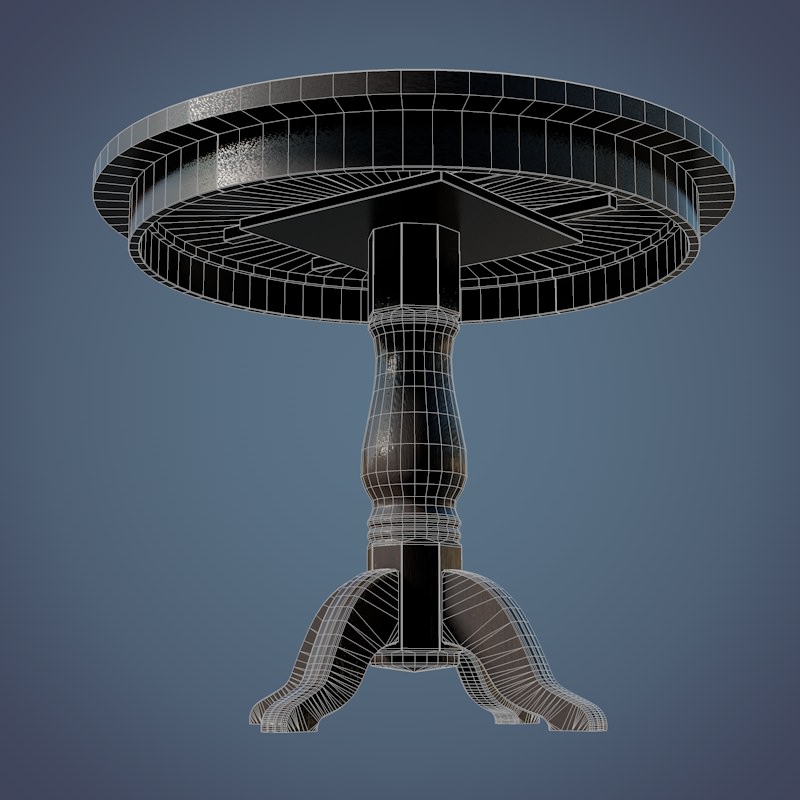 Round table 3D model_4