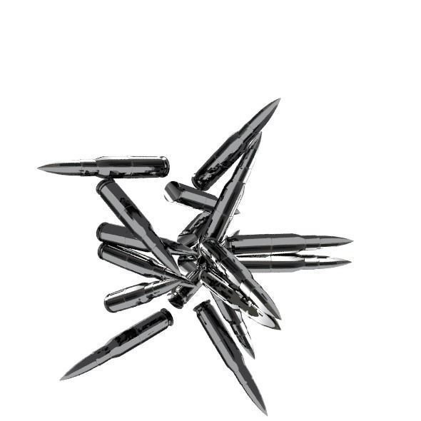 Silver Bullets  Low-poly 3D model_1