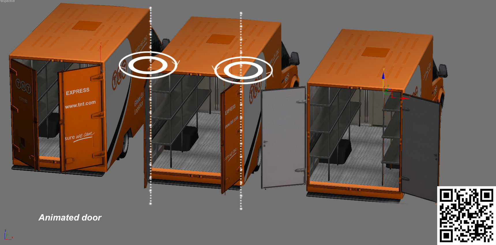 Volkswagen TNT animated  Low-poly 3D model_2