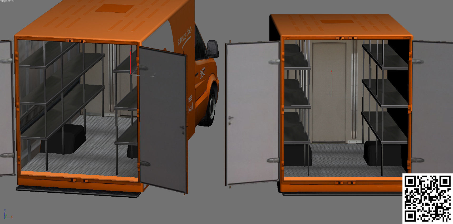 Volkswagen TNT animated  Low-poly 3D model_1