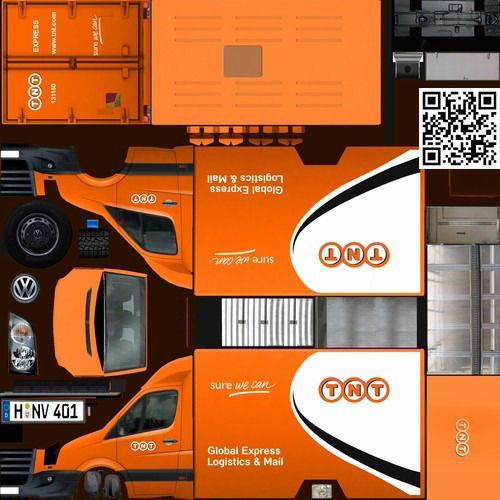 Volkswagen TNT animated  Low-poly 3D model_9