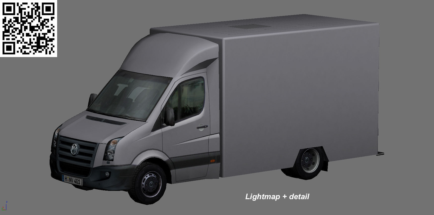 Volkswagen TNT animated  Low-poly 3D model_8