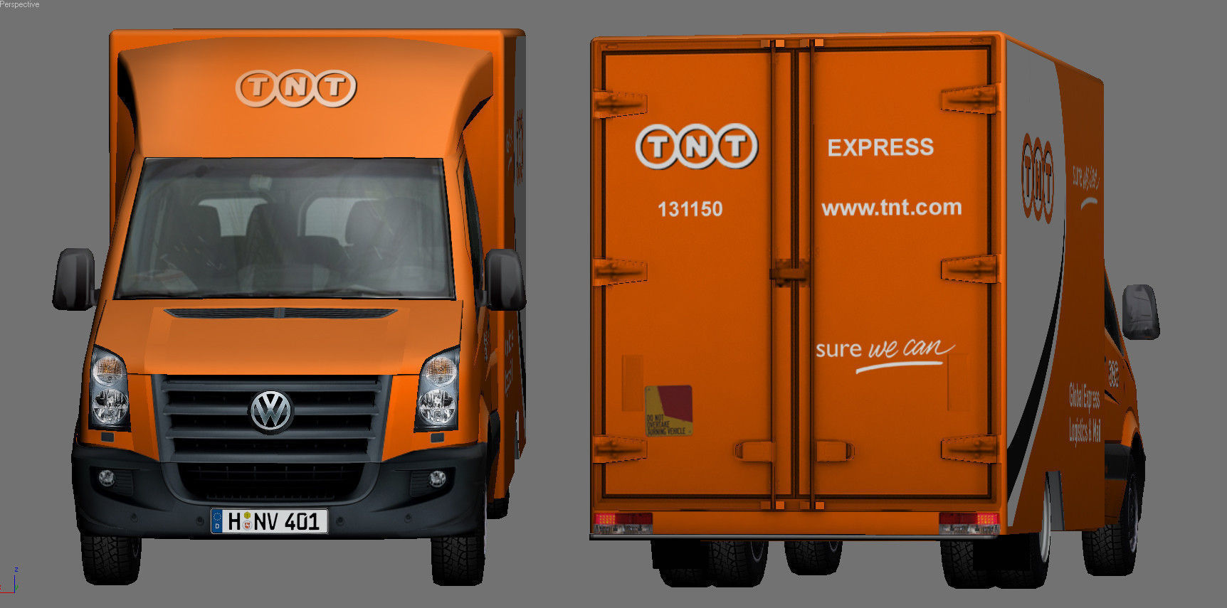 Volkswagen TNT animated  Low-poly 3D model_6