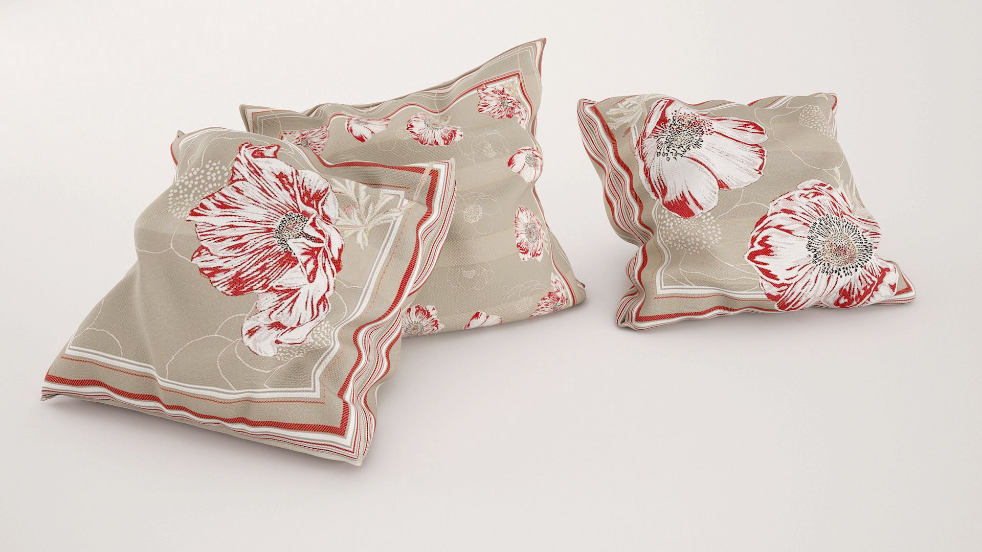 Collection of pillows 3D model_5