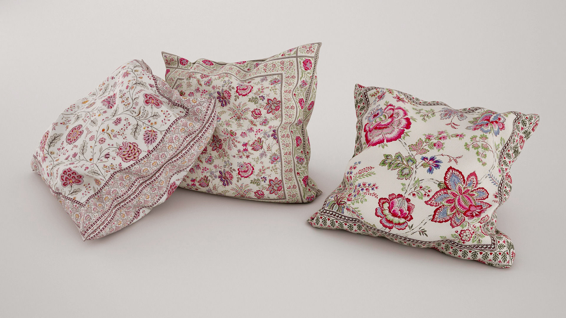Collection of pillows 3D model_7