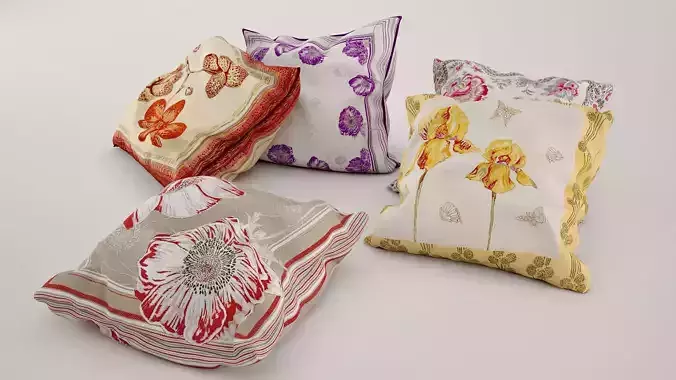 Collection of pillows 3D model