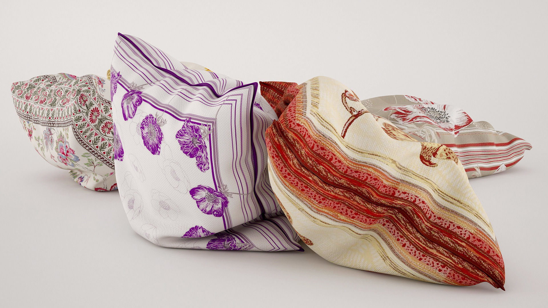 Collection of pillows 3D model_3