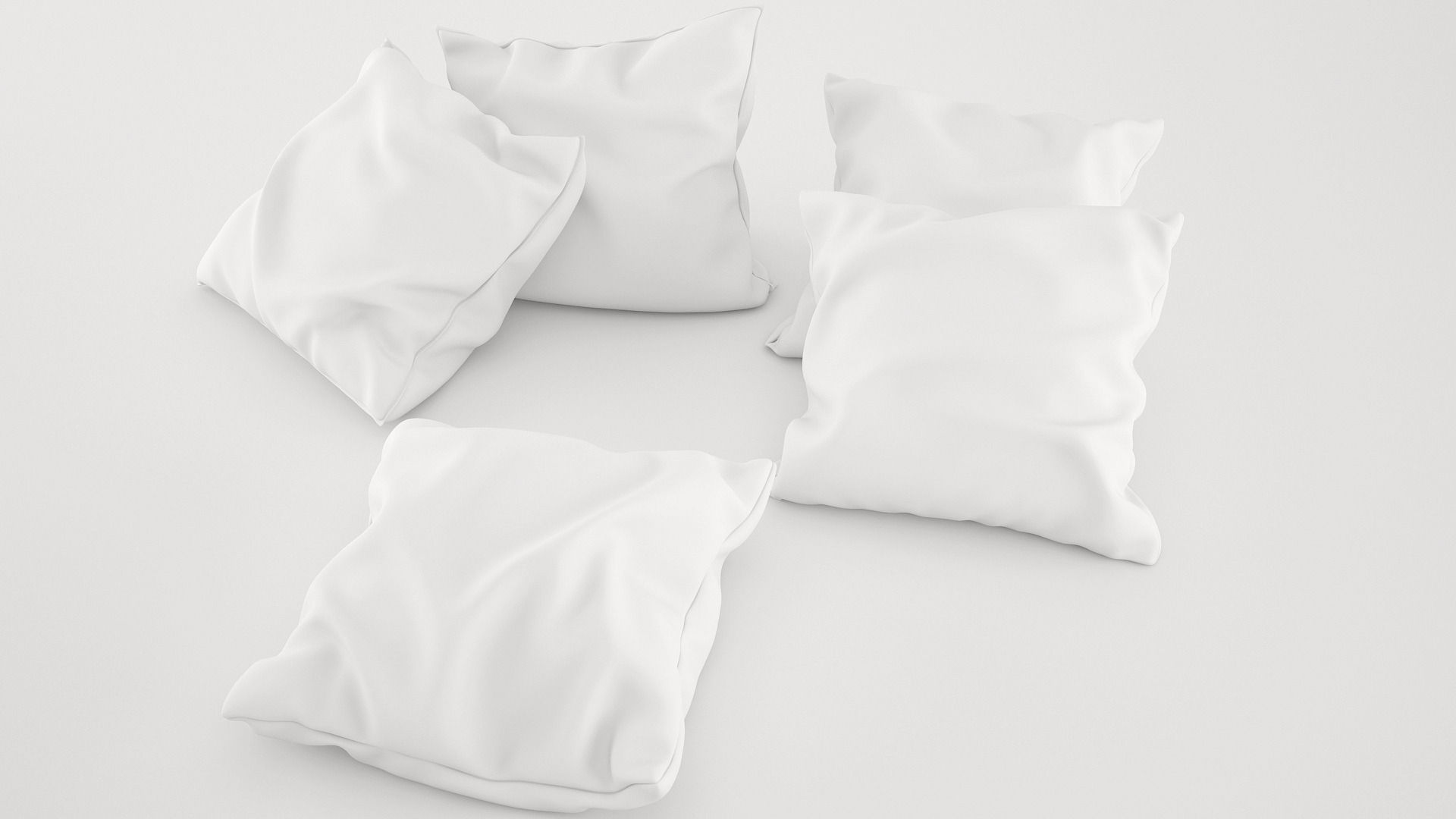Collection of pillows 3D model_8