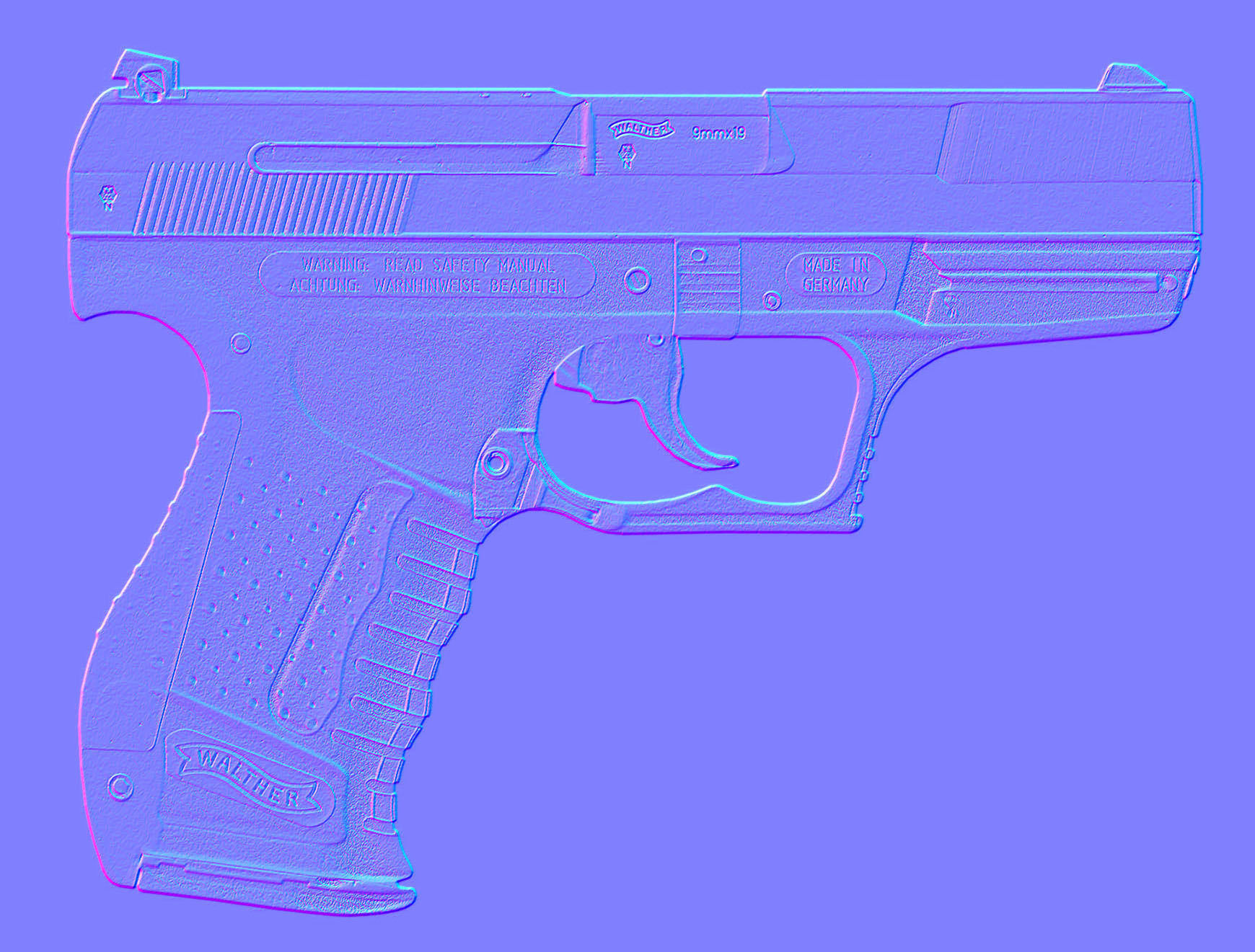 Hand Gun Free 3D model_1