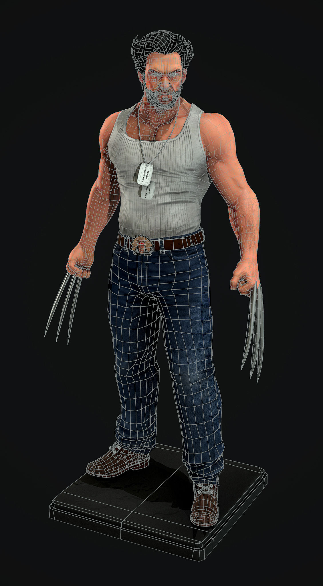 wolverine Low-poly 3D model_1