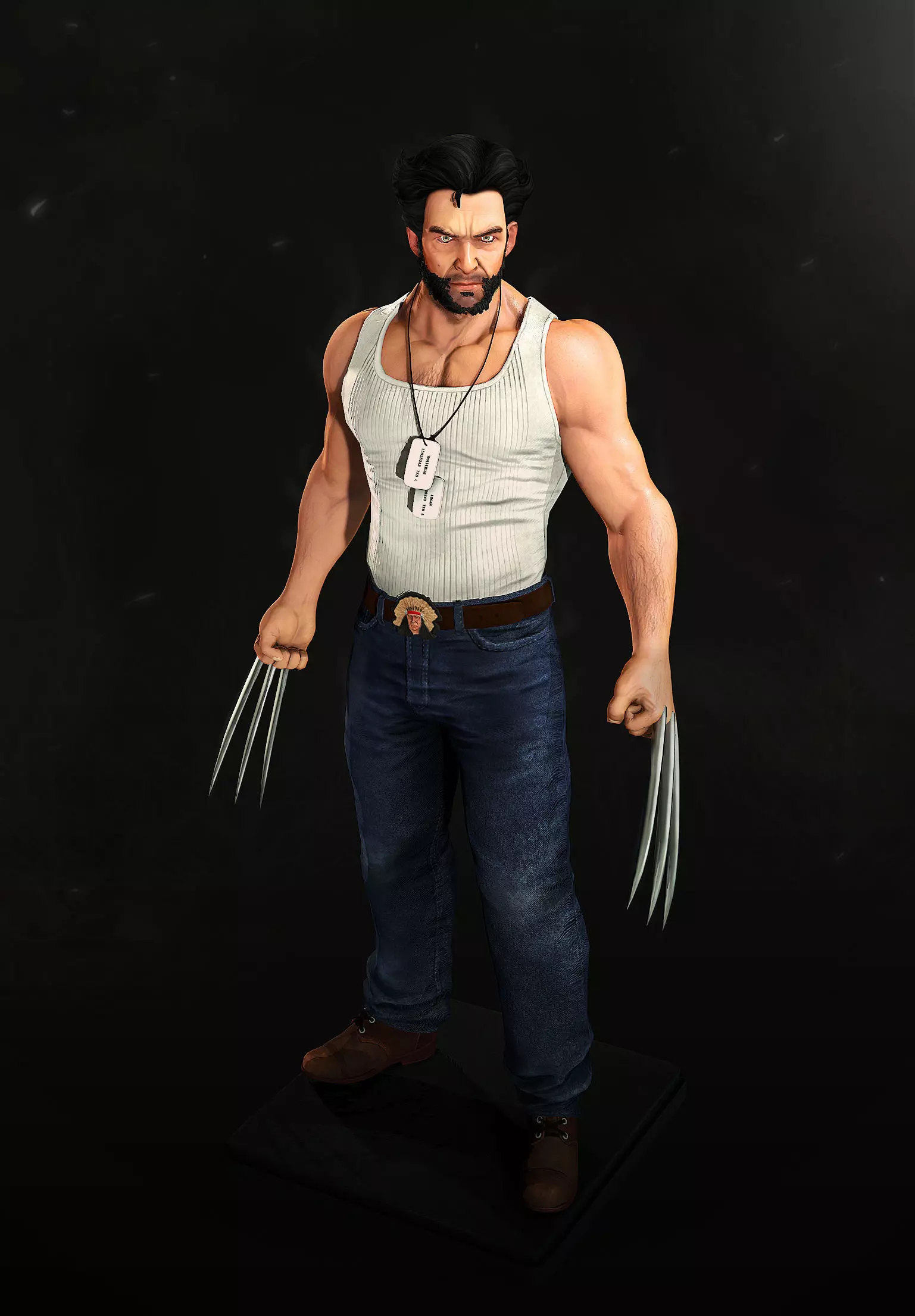 wolverine Low-poly 3D model_0