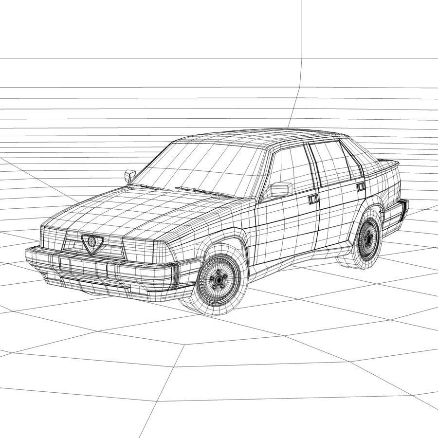 Alfa Romeo 75 3D model_6