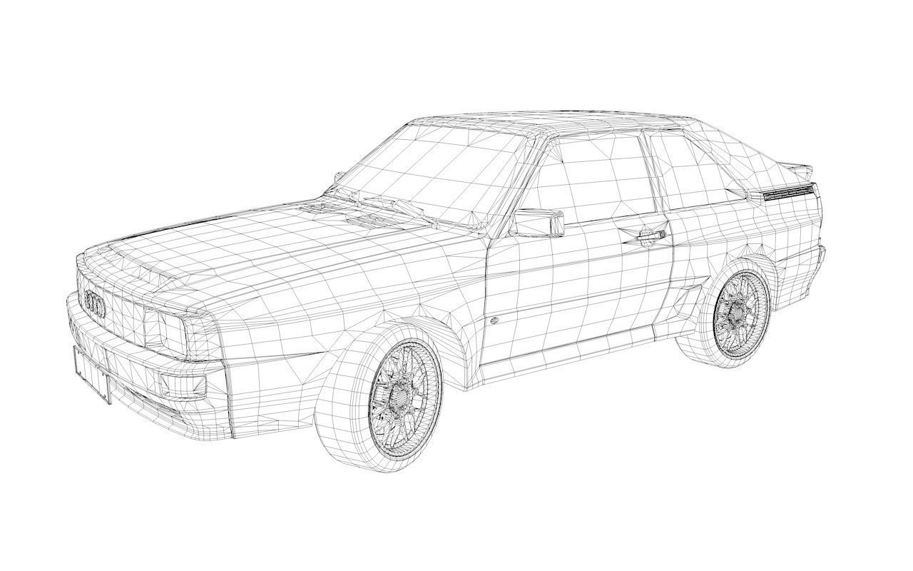 Audi quattro S1 3D model_4