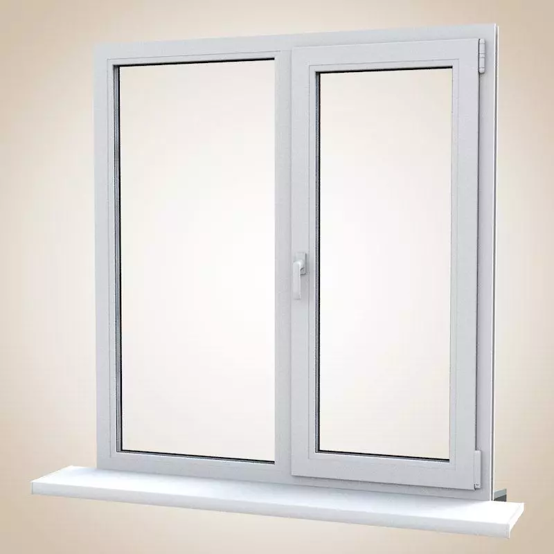 PVC profile window 3D model_0