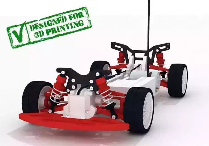 OpenRC 110 4WD Touring Concept RC Car 3D printable Free 3D model