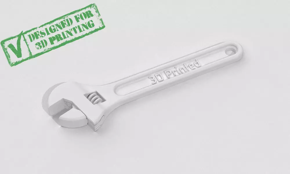 Fully assembled 3D printable wrench Free 3D model