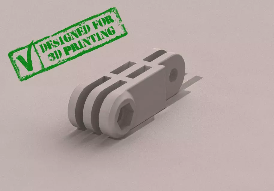 GoPro Straight Mount Free 3D model