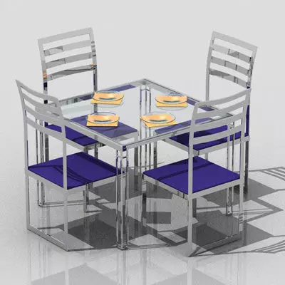 Chairs and table 3D model
