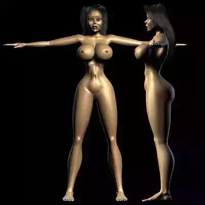 Busty Sexy Female Character