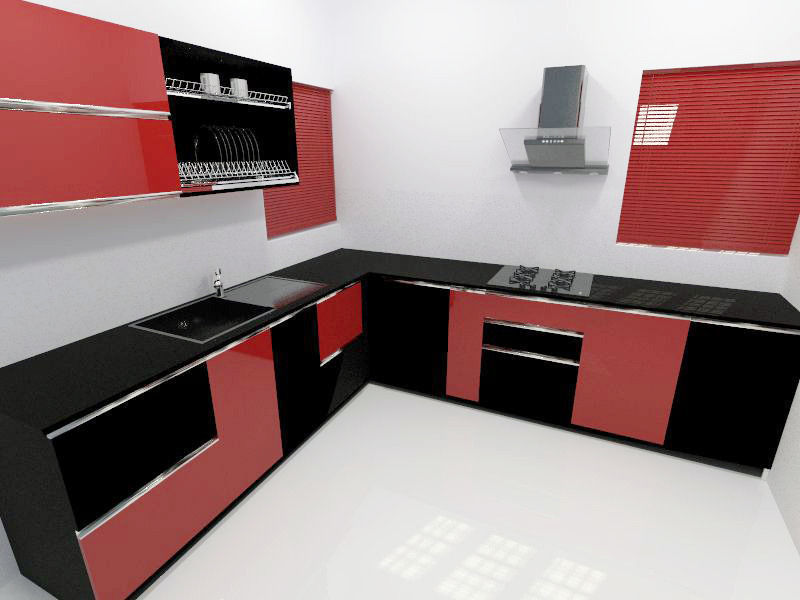 Kithen kitchen design 3D model_1