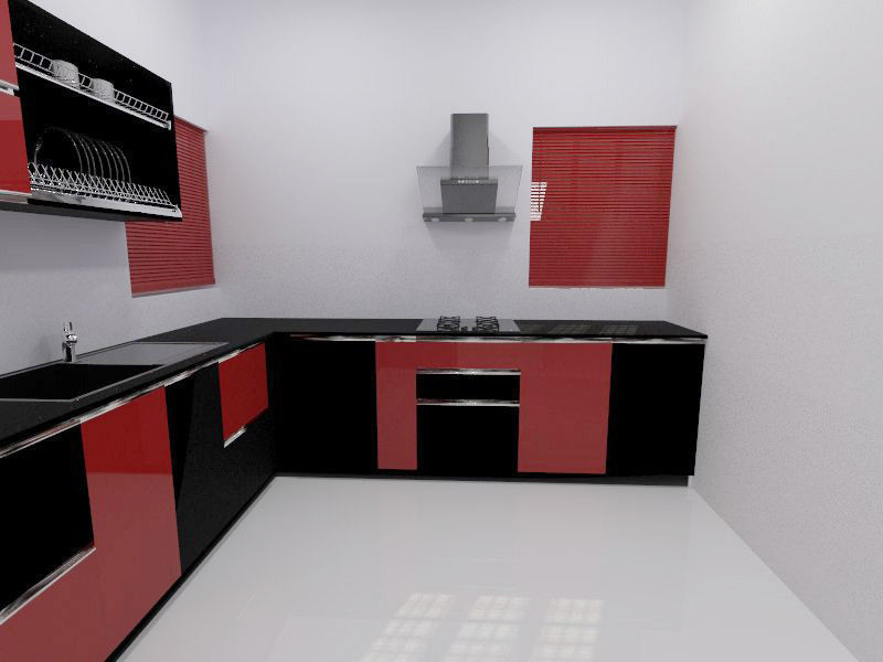 Kithen kitchen design 3D model_2