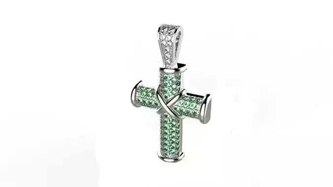 Fashion cross with stones