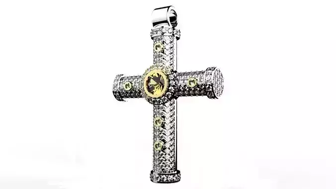 Beautiful cross with stones