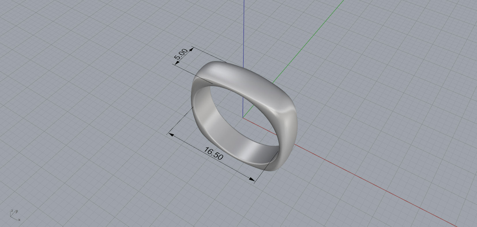 Square ring 3D print model_2