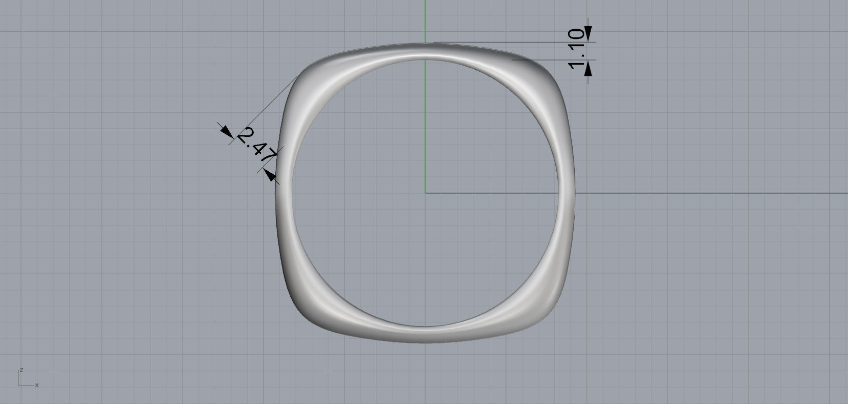 Square ring 3D print model_1