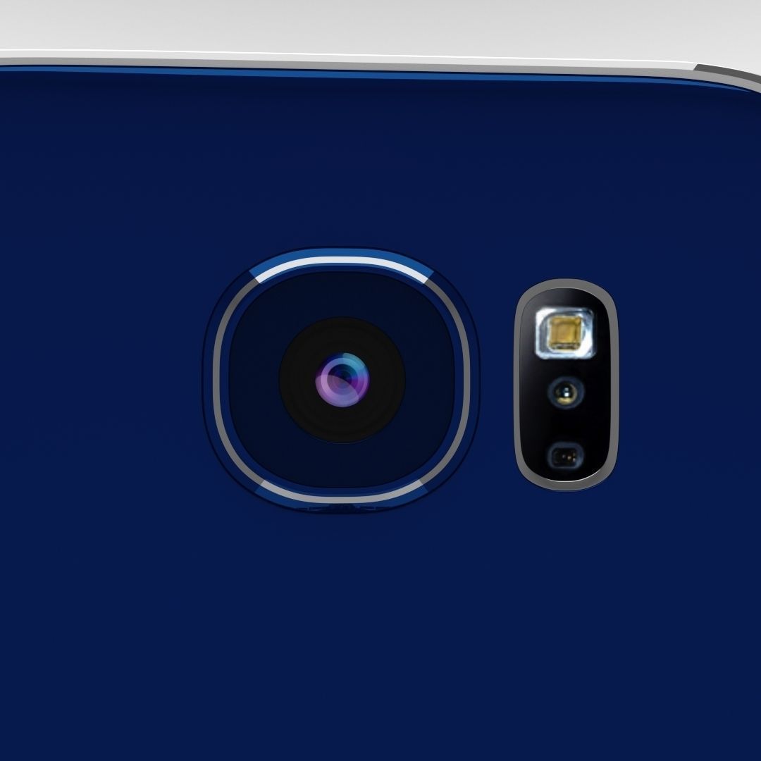 Samsung Galaxy S6 Edge Sapphire Black Low-poly 3D model_17