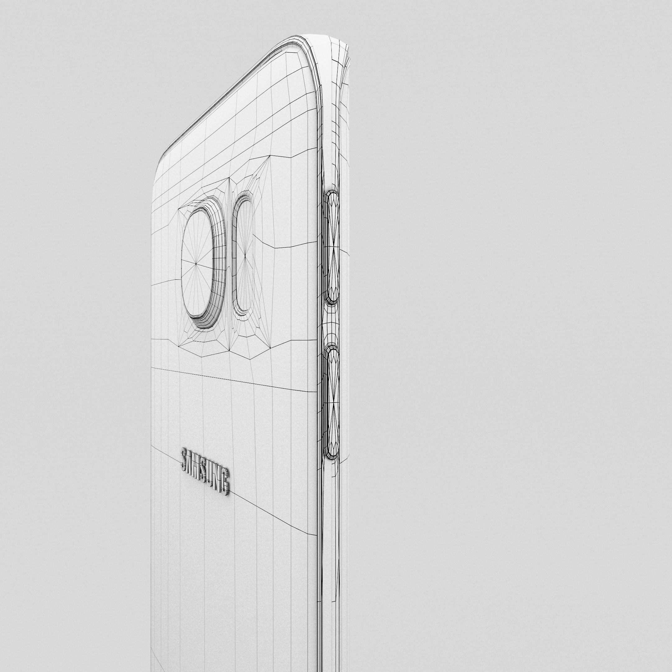 Samsung Galaxy S6 Edge Sapphire Black Low-poly 3D model_26