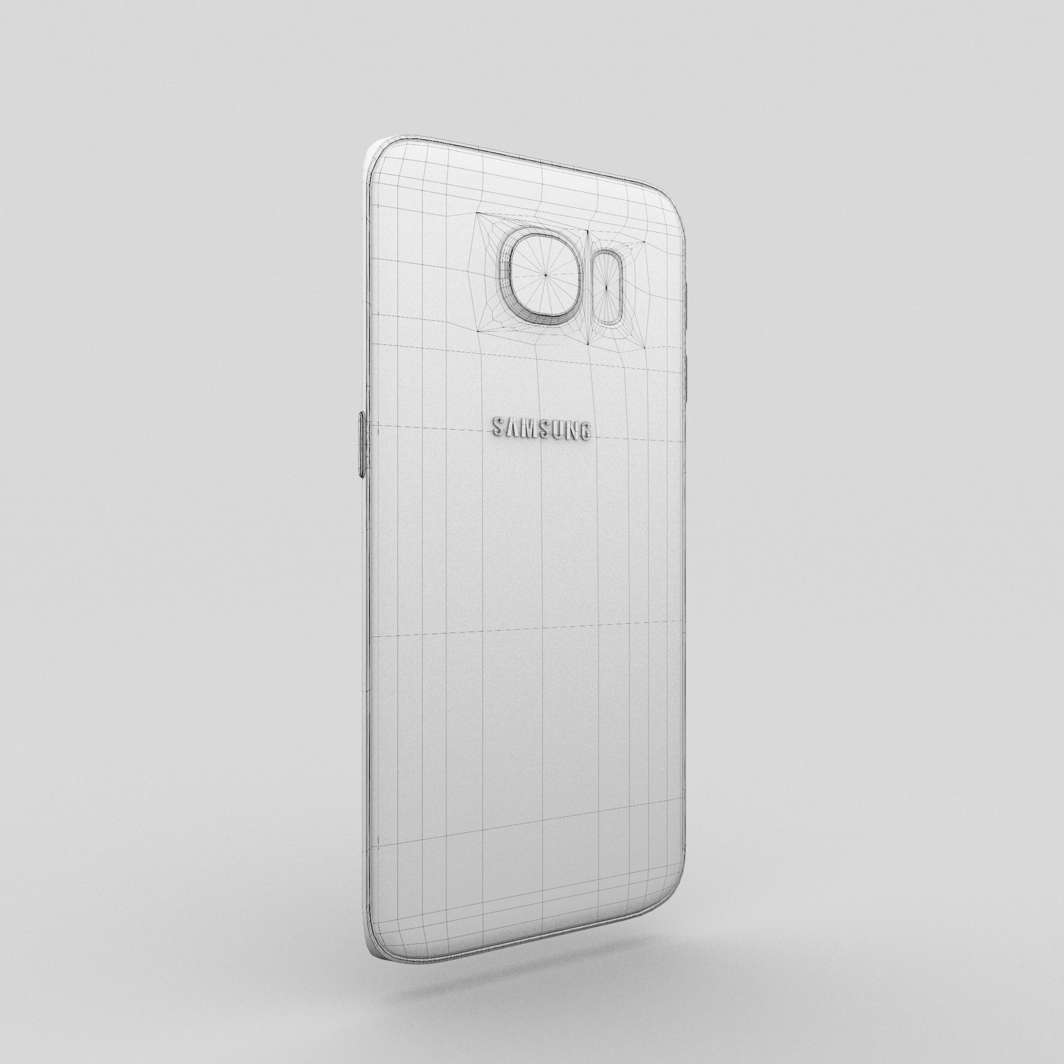 Samsung Galaxy S6 Edge Sapphire Black Low-poly 3D model_25
