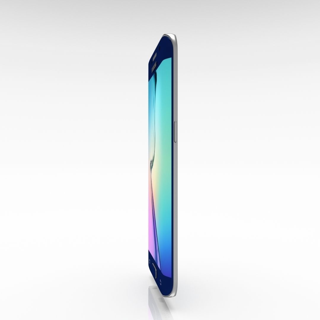 Samsung Galaxy S6 Edge Sapphire Black Low-poly 3D model_3