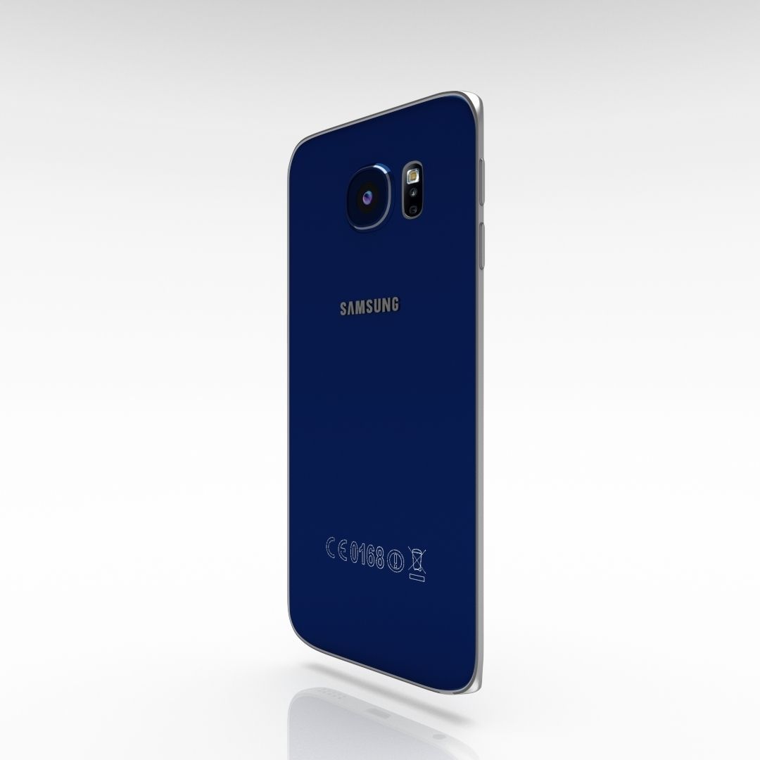 Samsung Galaxy S6 Edge Sapphire Black Low-poly 3D model_14
