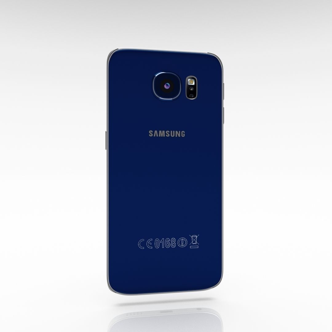 Samsung Galaxy S6 Edge Sapphire Black Low-poly 3D model_16