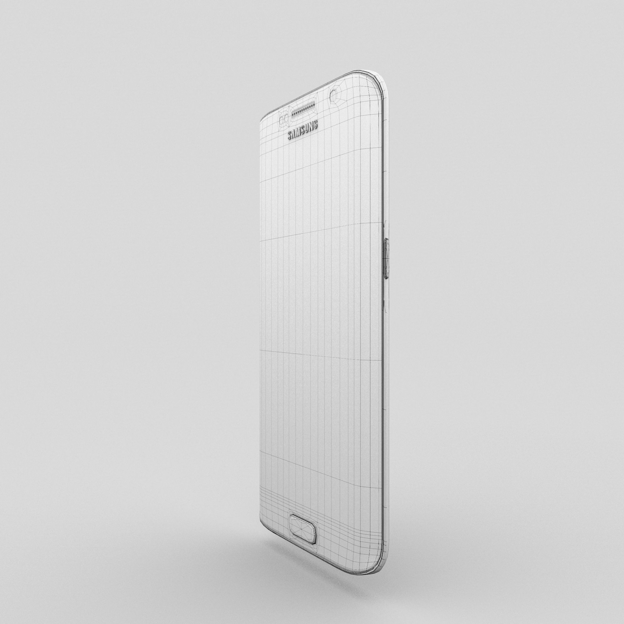 Samsung Galaxy S6 Edge Sapphire Black Low-poly 3D model_27